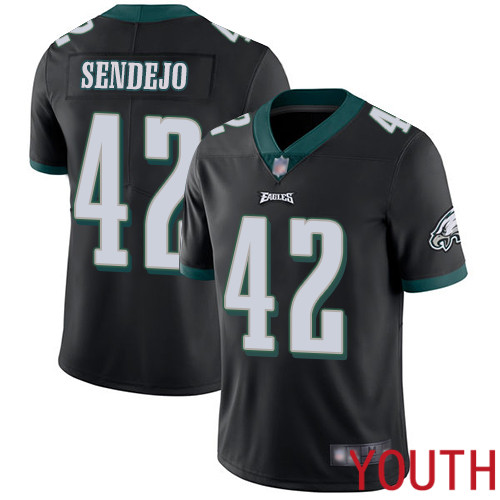 Youth Philadelphia Eagles #42 Andrew Sendejo Black Alternate Vapor Untouchable NFL Jersey Limited Player